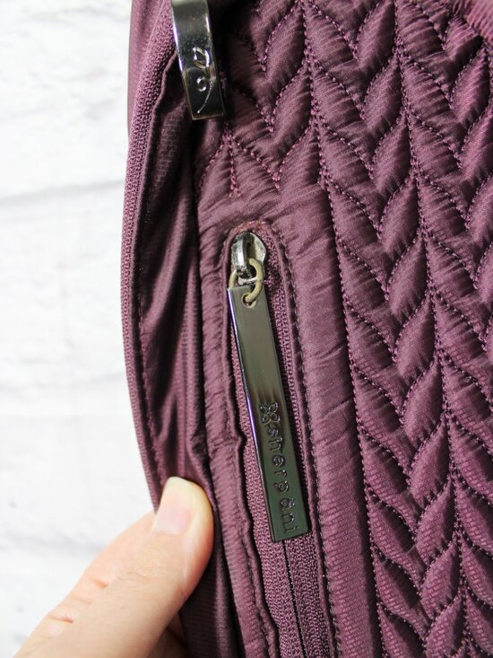 Sherpani Esprit Burgundy Quilted Teardrop Anti-Theft RFID Multi Pocket Sling Bag main image 6